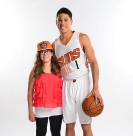 Veronica Gutierrez's daughter, and son, Devin Booker.